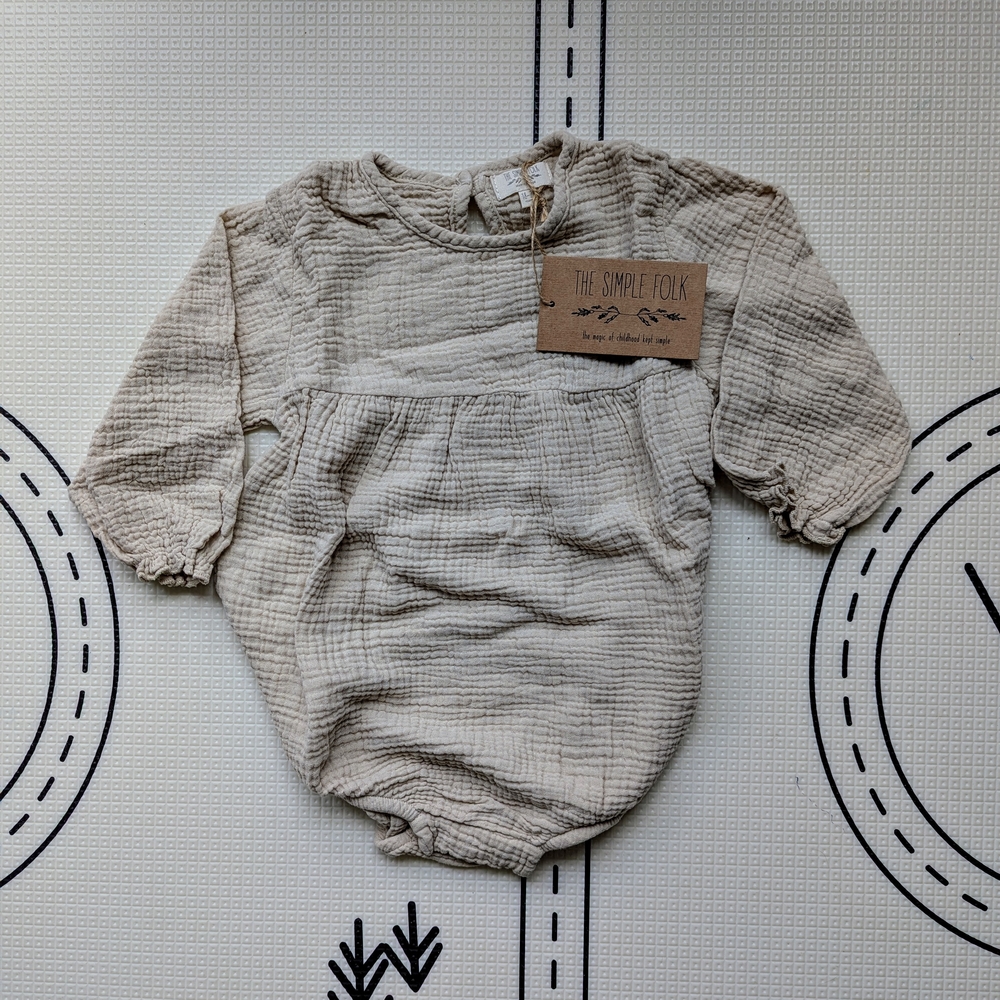 The Simple Folk Baby Romper in Cream NWT